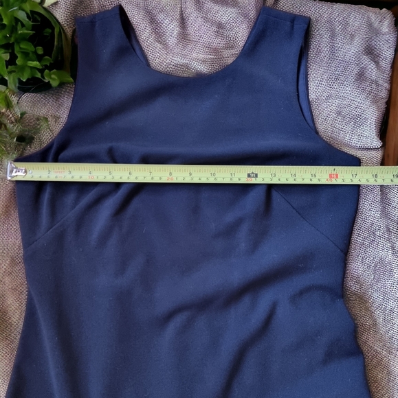 Vince Camuto Asymmetrical Ruffle Hem Sleeveless Crepe Dress - Picture 11 of 13